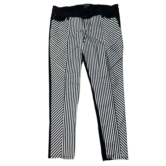 Tripp NYC Daang Goodman Skinny Jeans Women's Sz 20 Rave Goth Punk Black White - Picture 1 of 16